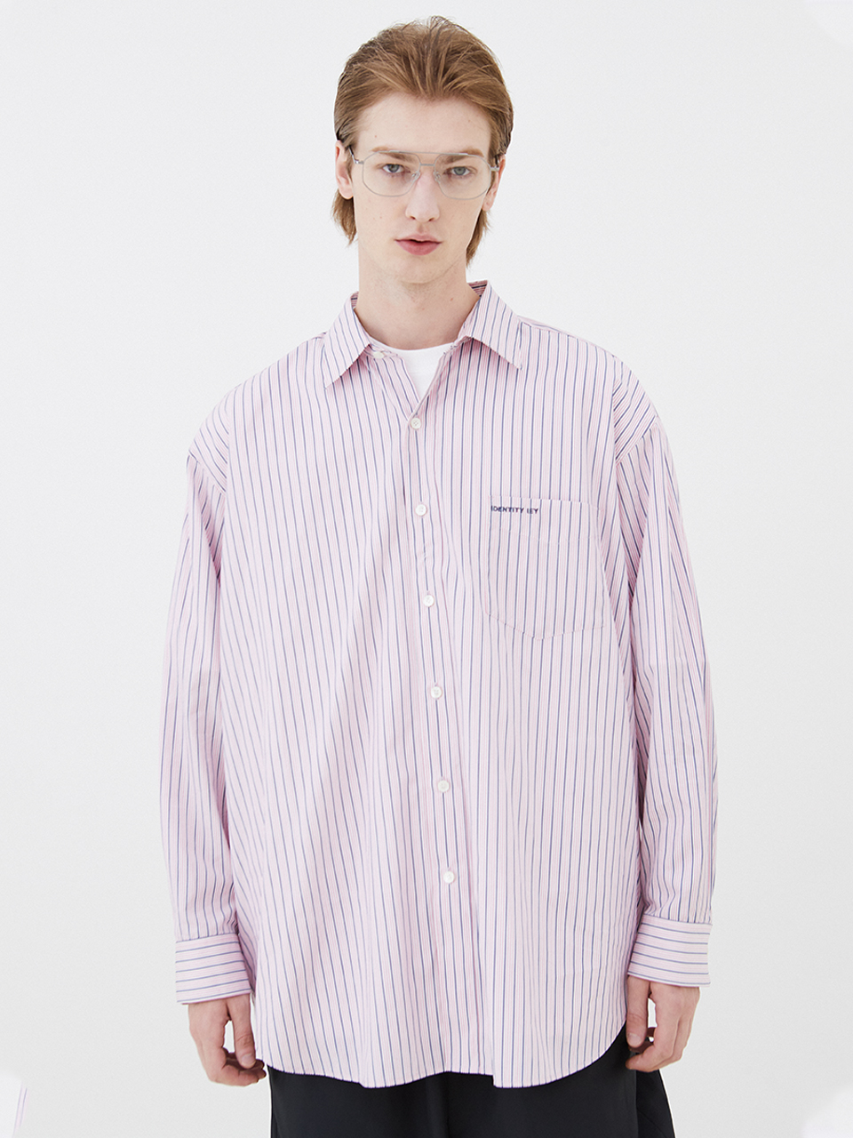 IEY - OVER STRIPE SHIRT Pink